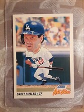 1992 Score Baseball Card Brett Butler Los Angeles Dodgers #778
