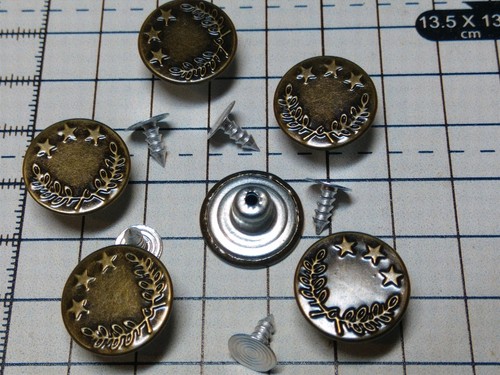 17 mm (ca.) kein nähen denim jeans knöpfe - (32 Modelle) - Bild 24 von 29