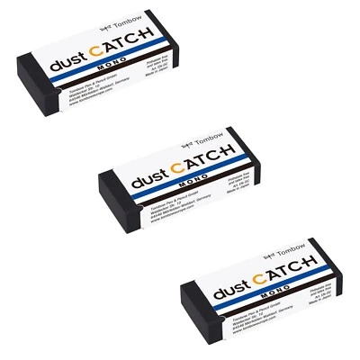 3 x Tombow MONO dust catch - staubfreier Radiergummi - schwarz