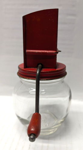 Vintage ANDROCK NUT MEAT CHOPPER Hazel Atlas Red - Picture 2 of 6
