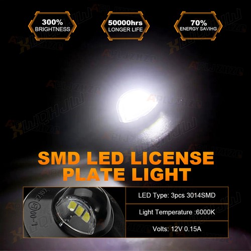 Lámpara de montaje de etiqueta de parachoques trasero con luz de matrícula LED A para Ford F150 F250 F350 - Imagen 6 de 9