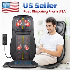 Snailax Shiatsu Back Massager with Heat -Deep Kneading Massage Chair Pad Mat