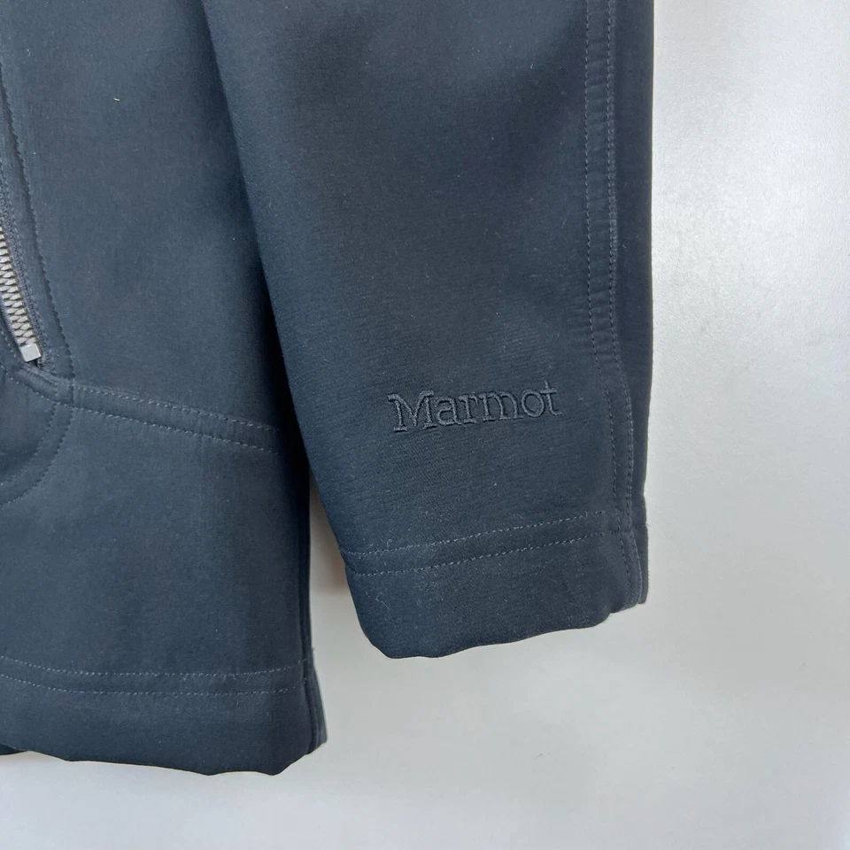 Marmot Ski Jacket Womens Medium Black Faux Fur Lined Hooded Full Zip Outdoors - Image 2 of 4