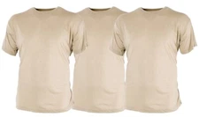 3-Pack T-Shirt DSCP US Army Crew Neck Moisture Wicking Size 2XL New Free Ship