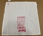 Primitives by Kathy Dish Printed Towels White Boxed Wine Dish Towel Multi NWT
