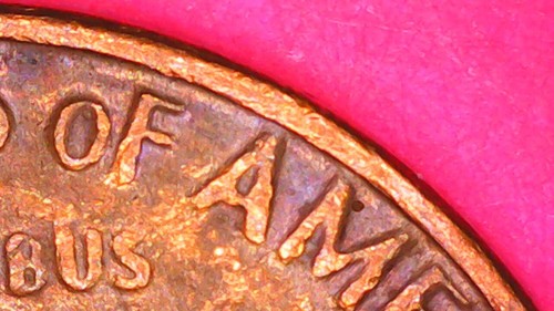 1982 D Lincoln Memorial Cent, AU, copper triple strike, RPM, #L-011 - Picture 6 of 15