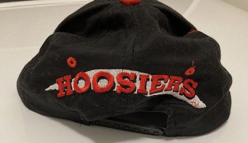 Vintage Indiana Hoosiers Youth Hat College Basketball Red Black Cap - Picture 2 of 5