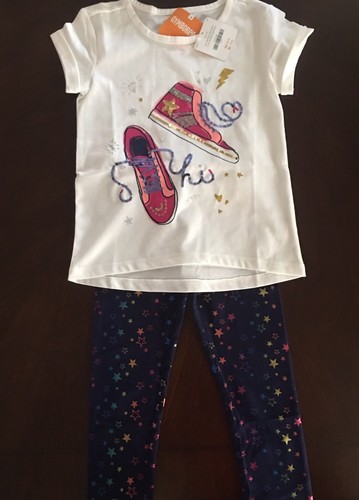 NWT Gymboree Girl Galaxy Club Sneakers Tee /Leggings Outfit 4 5 10 12 - Picture 7 of 9