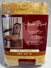 Autumn Harvest Set of 2 Seat Covers Gold/Wheat 28"x36"