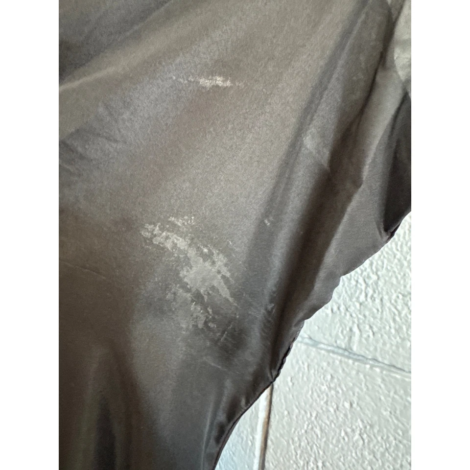 Women's Nili Lotan 100% Silk Cami Slip Midi Dress size L in Black Quiet Luxury - Image 4 of 4