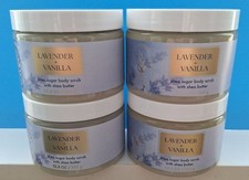 Lot of 4 Bath  Body Works Lavender Vanilla Shea Sugar Body Butter Scrub 12.5 oz