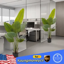 Artificial Plants Travelers Palm Faux Tree Fake Palm Tree Home Office Decor 2PCS