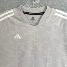 NEW Adidas Condivo 21 Soccer Jersey Womens Large Grey Camo Soccer Training Top