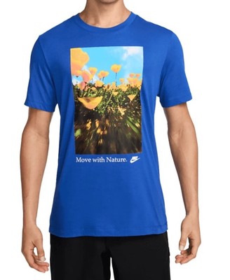 NWT Nike Men's T-Shirt 'Move with Nature' Blue Game Royal 3XL HJ0592-480 