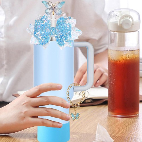 3/4Pcs Tumbler Accessories Set For Stanley 40oz Cup- Butterfly Straw Topper - Picture 6 of 14