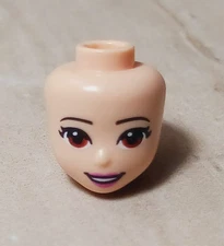 New LEGO Brown Eyes Head FRIENDS Pink Lipstick Great Smile Mom Sister Teacher
