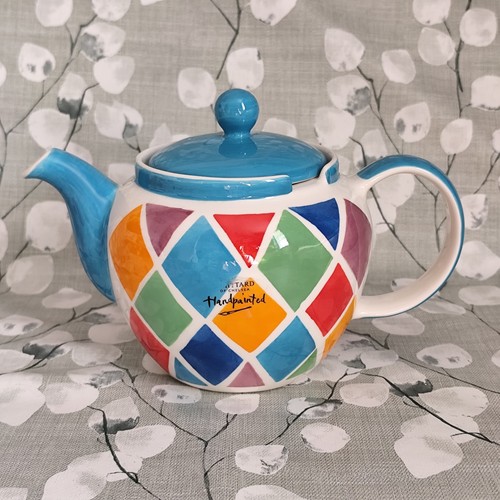 Whittard of Chelsea - Teekanne - Harlekin Rautenmuster - 1 Liter - NEU!
