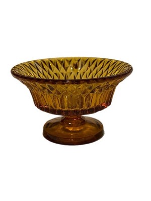 Indiana Glass Amber Diamond Point Fairy Lamp BASE ONLY 