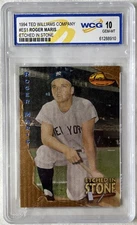 Roger Maris 1994 Ted Williams Company #ES1 Etched In Stone Insert WCG 10 GEM MT