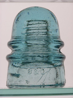 CD 136 [60] W. Brookfield B & O Jan 25th 1870 light blue glass insulator