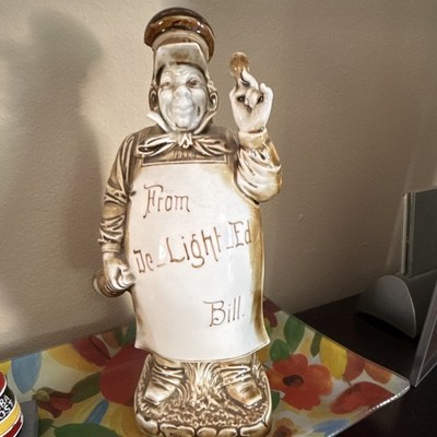 Royal Schafer & Vater porcelain De- light Ed butcher figural decanter