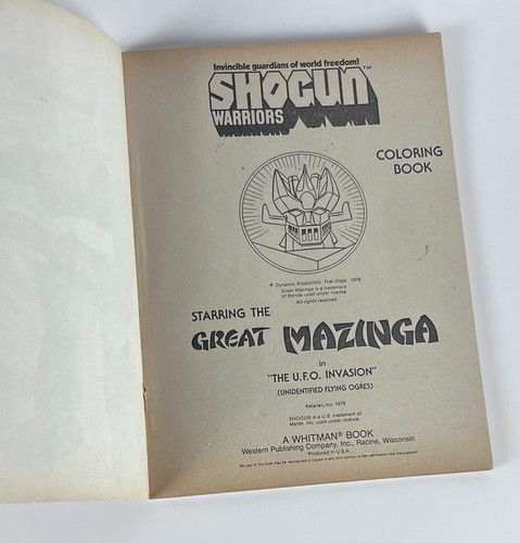 Vintage Shogun Warriors Coloring Book 1978 Mazinger Great Mazinga Space Pirates - Picture 3 of 20
