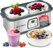 Adjustable Temperature Time Control Ultimate Probiotic Yogurt Maker w/ 8 Jars