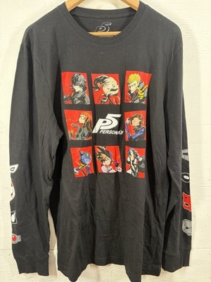 Persona 5 Atlus Long Sleeve T-Shirt Men s/Women s Large Anime Game Black