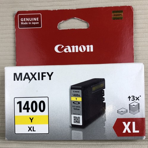 Original Canon 1400 Tinte XL gelb mb2040 mb2140 mb2340 mb2740 NEU Patrone - Bild 1 von 2