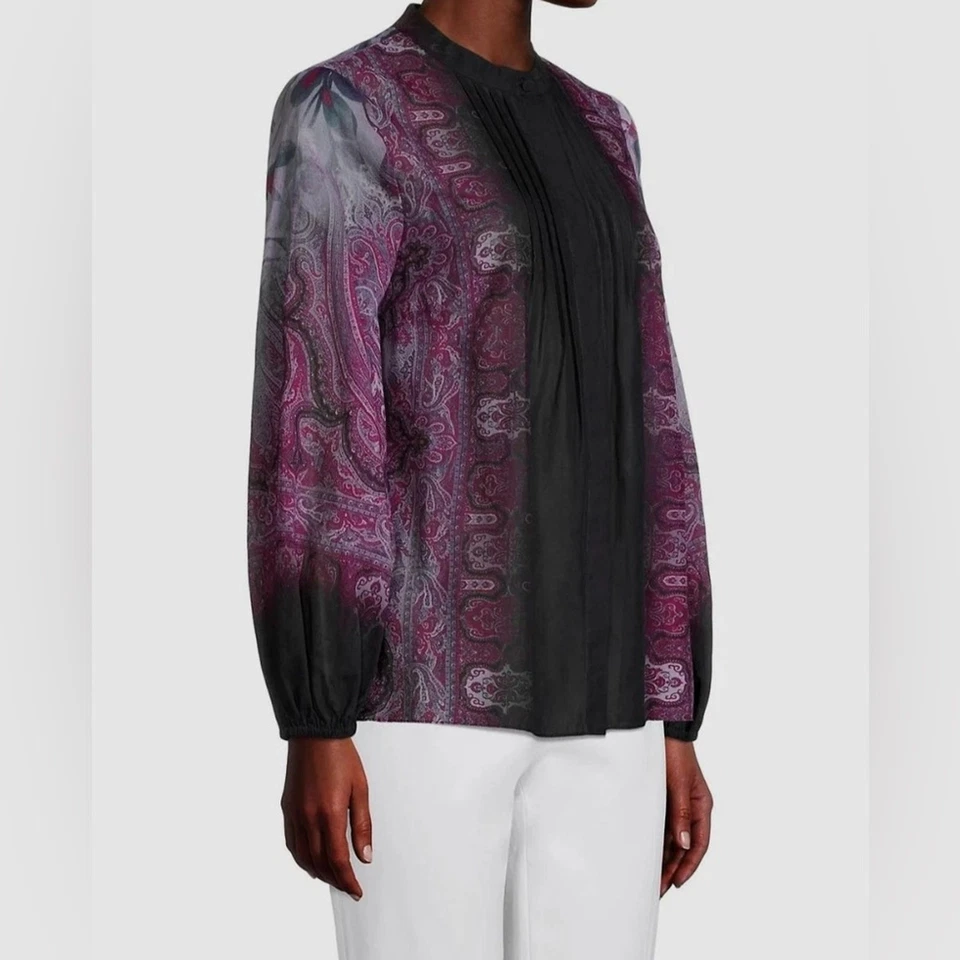 Blusa floral Kobi Halperin Jodie medios mixtos romántica femenina talla XL Foto 2 de 4