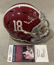 Bray Hubbard SIGNED Alabama Crimson Tide Football Mini Helmet w/ JSA COA