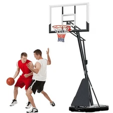 54 Inch Height Adjustable Portable NBA Basketball Hoop System 7.5ft-10ft