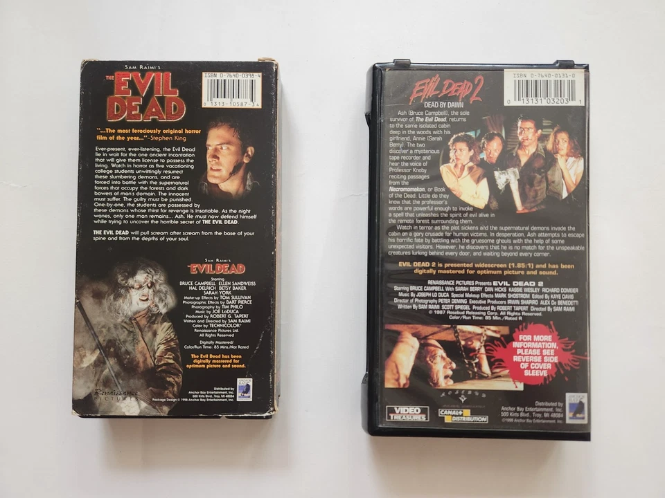 Evil Dead 1 (digitally mastered) +  Evil dead 2 (Collectors Edition) VHS 1998 - Image 3 of 3