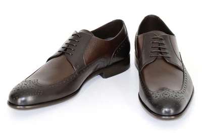 HUGO BOSS Schuhe, Mod. Mannio, Gr. 43 / UK 9, Made in Italy, Dark Brown - Bild 1 von 4