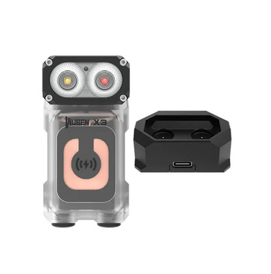 WUBEN X3 Owl 700LM Mini LED Keychain Flashlight 180° Rotating Head Lamp | White