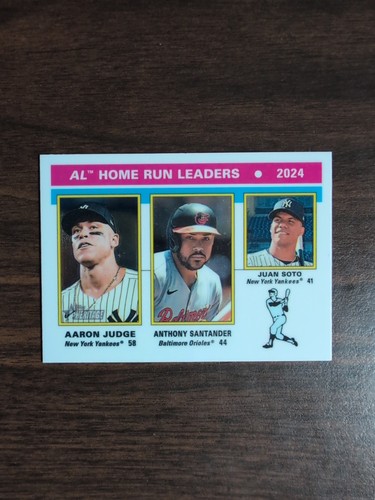2025 Topps Heritage League Leader Aaron Judge Juan Soto Anthony Santander Chrome
