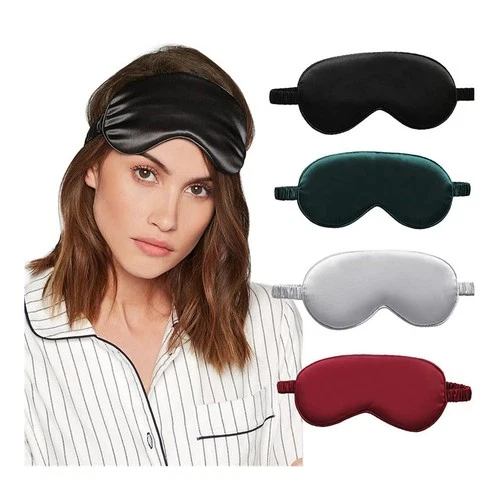 Silk Sleep Mask Eyeshade Eye Mask Comfortable Sleeping Mask Filling Eye Cover El - Picture 1 of 34