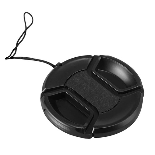 Snap-on Front Lens Cover Center Pinch Lens Cap Dust Cover with Anti-lost Strap - Picture 10 of 12