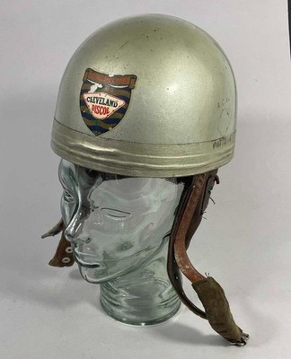 VINTAGE MOTORRAD KORK CORKER STURZHELM RACING A.C.U. 50er Jahre Cleveland Discol