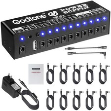Guitar Effect Pedal Power Supply 10 DC Outputs Suitable for 9V/12V/18V Pedals...