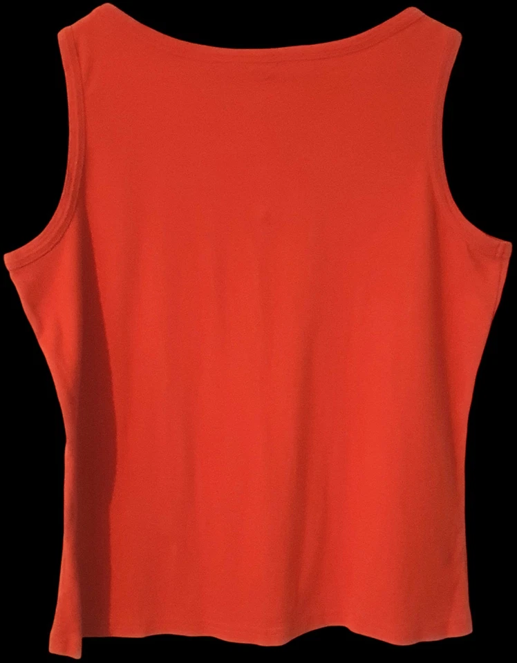 GEORGE/Ladies/Women's Plain Orange Sleeveless Vest Tank Top - Size 20 - Image 2 of 3