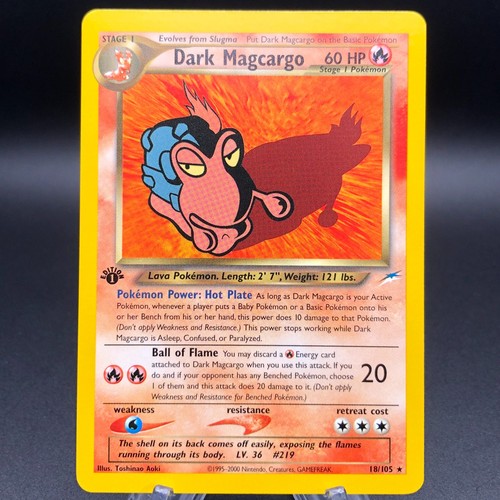 Pokemon Dark Magcargo 18/105 - 1st Edition Rare Neo Destiny NM