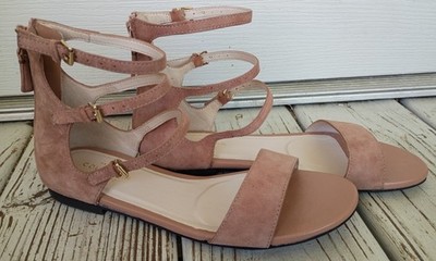 ColeHannStrappyAnkleGladiatorPinkSuedeSandalPreppyPolishedClassyCostalY2kWom7.5
