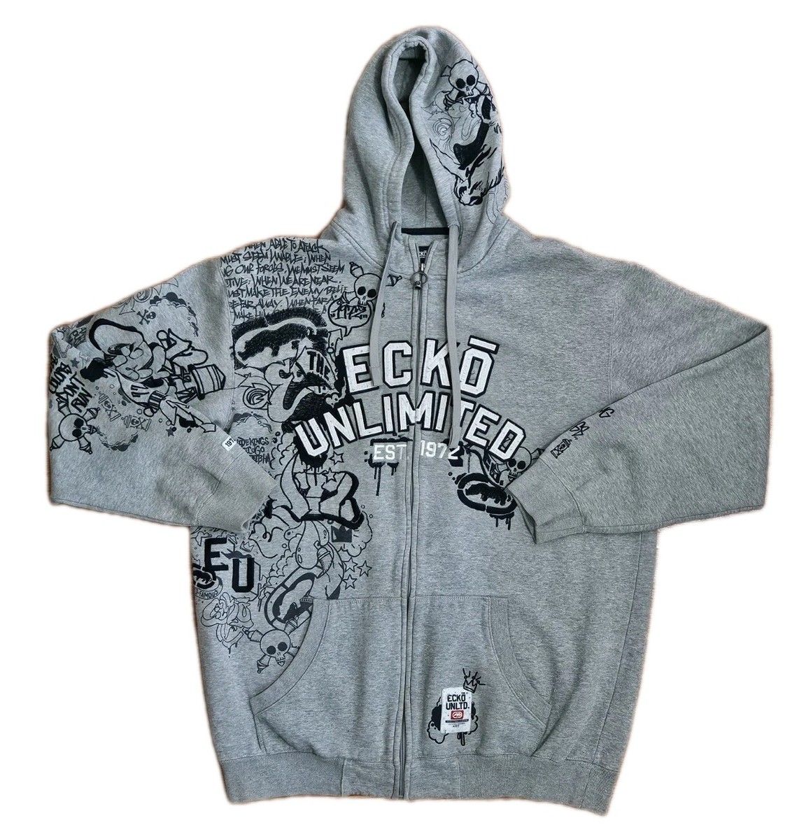 Ecko Unltd Hoodie Size XL Vintage Graffiti Spellout | eBay