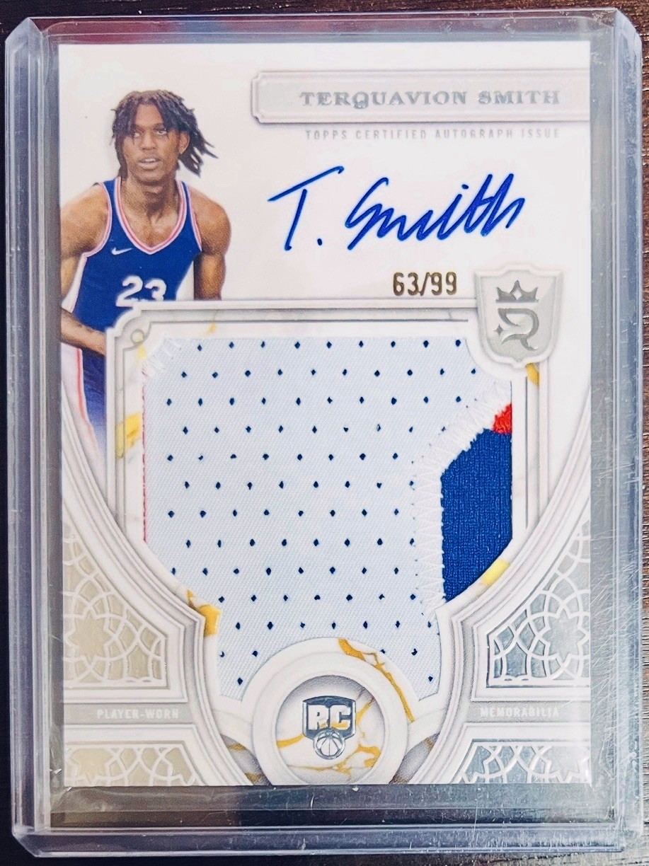 2023-24 Topps Royalty Terquavion Smith RC /99 Patch Autograph Sixers Rookie