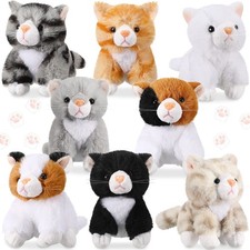 Sumind 8-Pack 5" Assorted Stuffed Cat Plush Animals - Soft, Cute, Party Favors