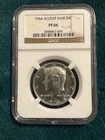 1964 Silver Proof Accented Hair Kennedy Half Dollar NGC PF66