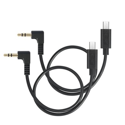 2Pack 1FT USB Micro 15pin to Right Angle 3.5mm timecode Cable;Camera timecode...