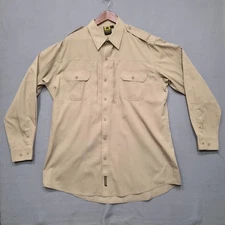 Propper Men's Beige Zippered Tactical Long Sleeve Shirt Size XL/L