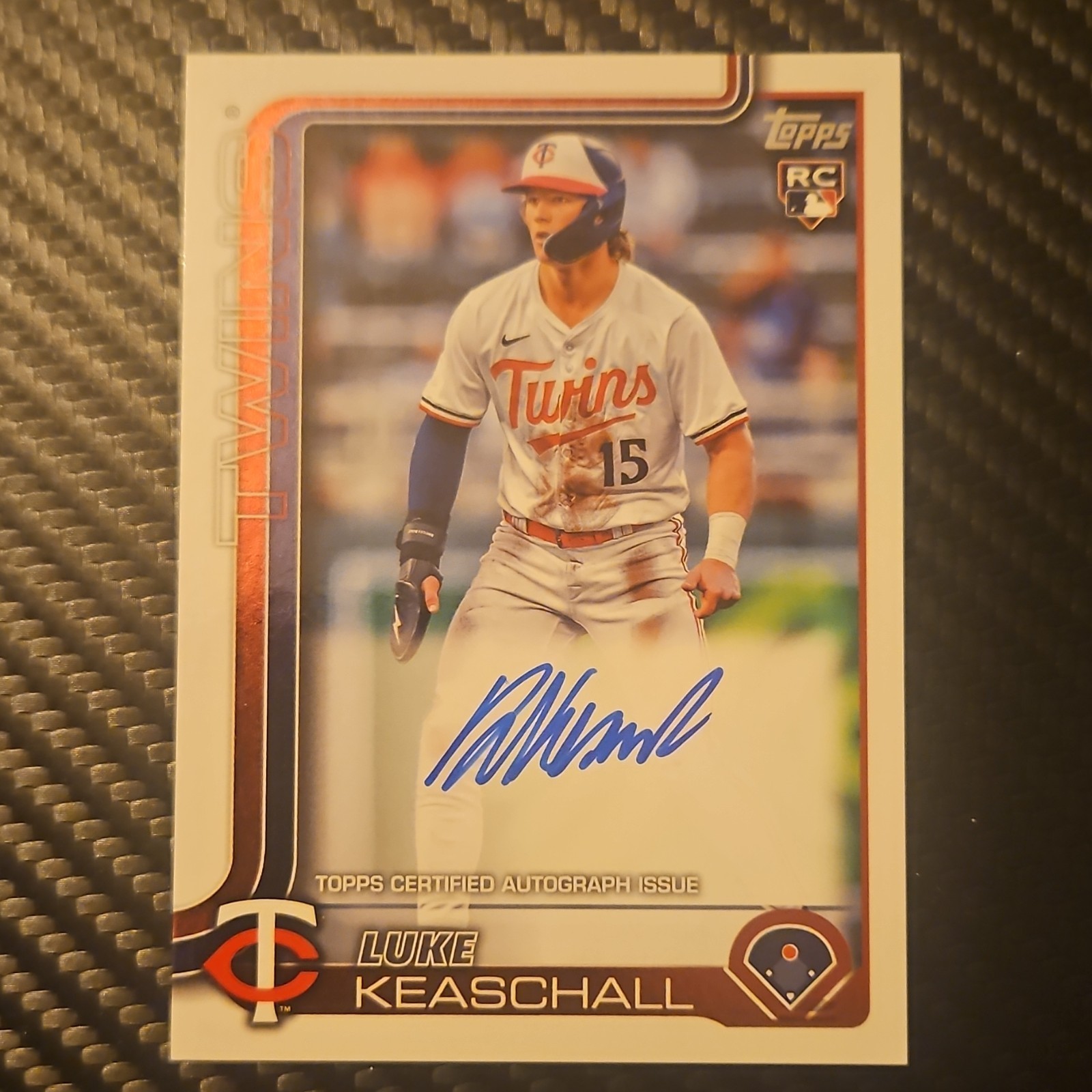 2025 Topps Update Luke Keaschall Rookie Real Ones Autograph Minnesota Twins US16
